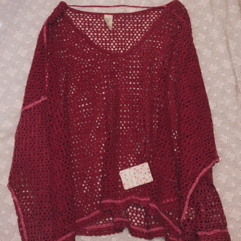 Free people oversized crochet top